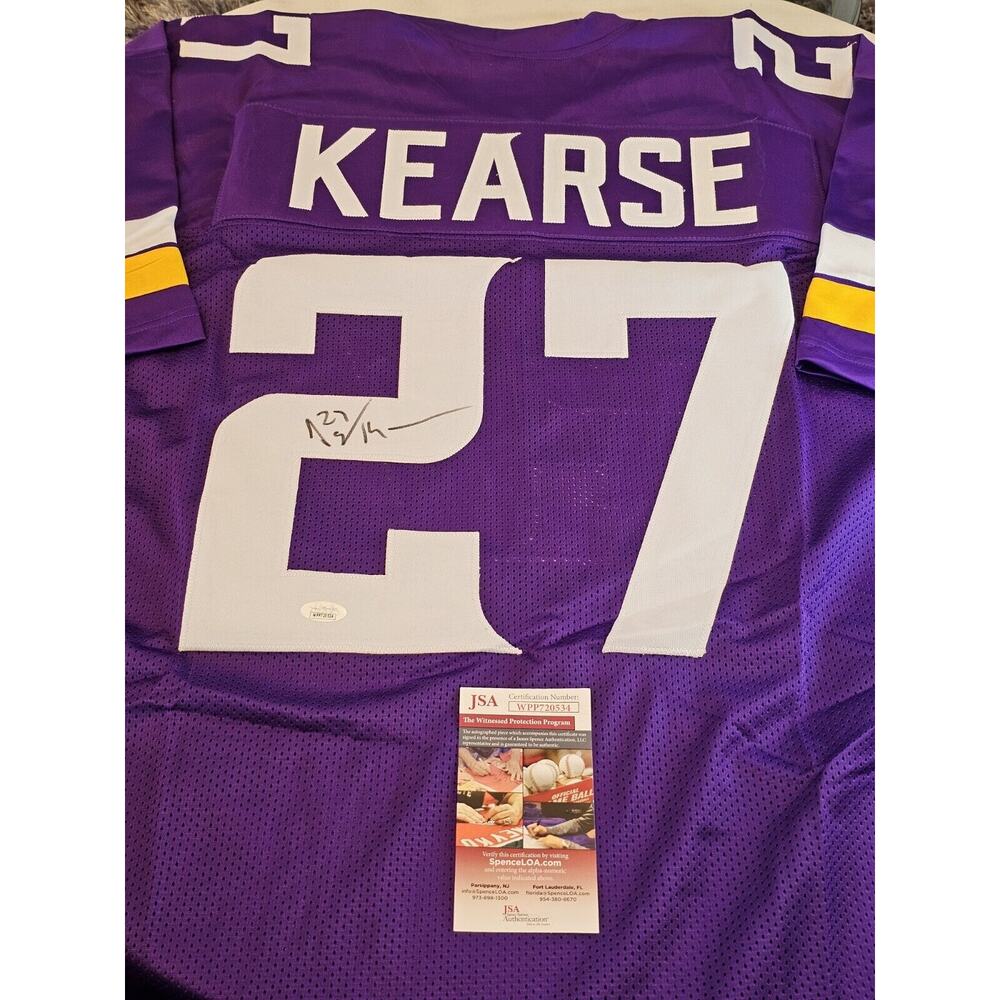 Jayron Kearse Autographed/Signed Jersey JSA COA Purple Custom Jersey